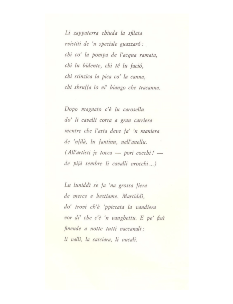 Seconda pagina della Poesia di Attilio Basili sulle tradizioni dell'Armata di Pentecoste di Monterubbiano